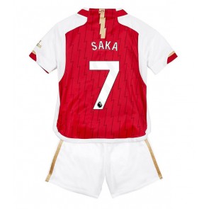 Arsenal Bukayo Saka #7 Dětské Domácí dres komplet 2023-24 Krátký Rukáv (+ trenýrky)